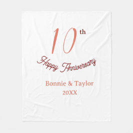 Manta Polar 10th wedding anniversary peach pastel name retro b