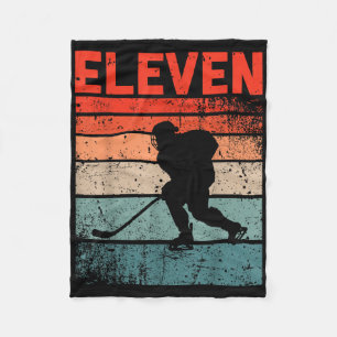 Manta Polar 11.º cumpleaños Hockey sobre hielo Retro Niño de 1