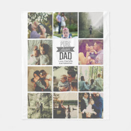 Manta Polar 11 collage de fotos Día del Padre personalizado
