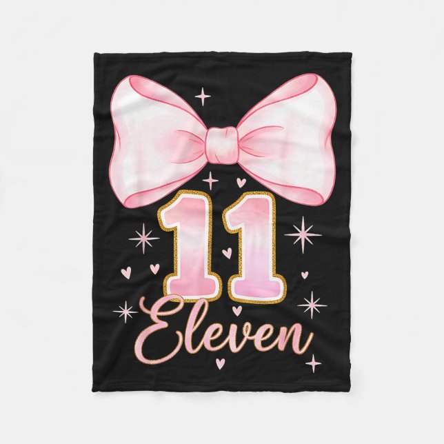 Manta Polar 11th Birthday Girl Coquette Bow Its My Eleven Birt (Anverso)