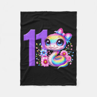 Manta Polar 11th Birthday Girl Snake Party Rainbow Coquette Bo