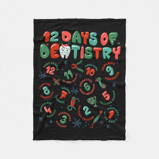 Manta Polar 12 Days Of Dentistry Christmas Dental Squad Crew D (Anverso)