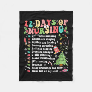 Manta Polar 12 Días De Enfermería Navidades Hospitalarios Enfe