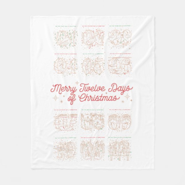 Manta Polar 12 días de Navidades huyen en masa (Anverso)