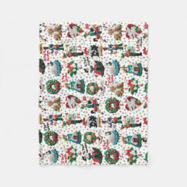 Manta Polar 12 días de Navidades niños de ornamentos hechos a