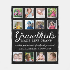 Manta Polar 12 nietos Collages de fotos hacen gran presupuesto