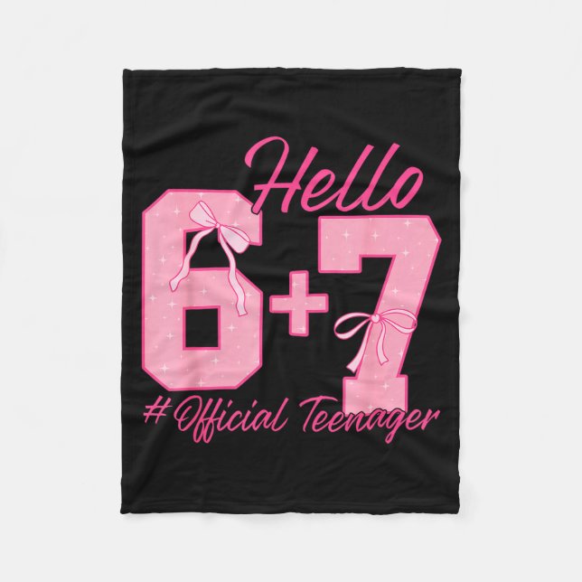 Manta Polar 13th Birthday Teenager Six Seven Coquette Bow 6 7  (Anverso)