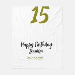 Manta Polar 15 años quiencenera añadir fecha año dorado