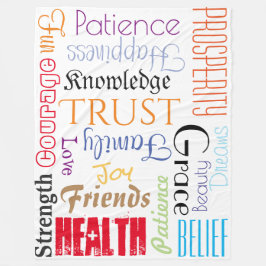 Manta Polar 18 Extraordinaria Life Wishes Blanket, fleece