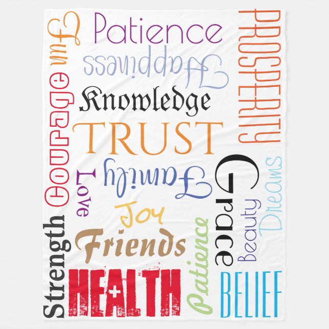 Manta Polar 18 Extraordinaria Life Wishes Blanket, fleece (Anverso)