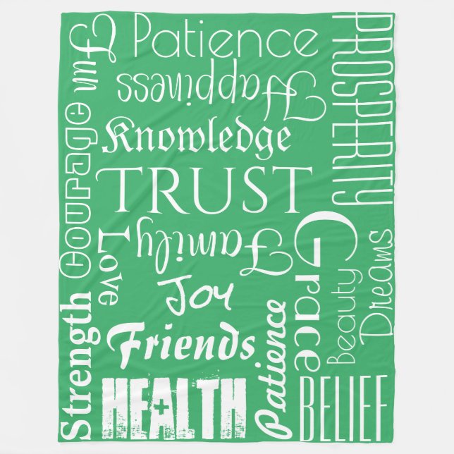 Manta Polar 18 Nombres personalizados o palabras que surgen de (Anverso)