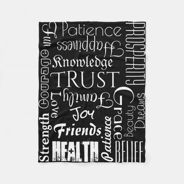 Manta Polar 18 Nombres personalizados o palabras que surgen de (Anverso)