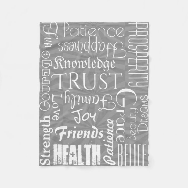 Manta Polar 18 Nombres personalizados o palabras que surgen de (Anverso)