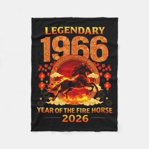 Manta Polar 1966 Año Del Caballo De Fuego Cumpleaños 60 Chino
