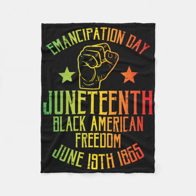 Manta Polar 19 de junio Libertad para los Norteamericanos Negr (Anverso)