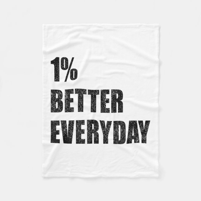Manta Polar 1% Better Every Day Motivation Quote Insrational S (Anverso)