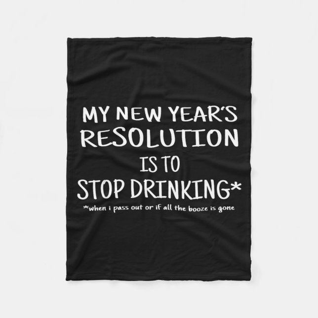 Manta Polar 2018 Resolution Stop Drinking Funny New Year's Eve (Anverso)