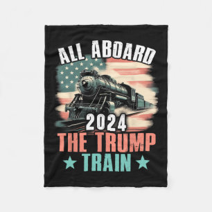 Manta Polar 2024 Todo A Bordo De La Bandera De Trump Train 202