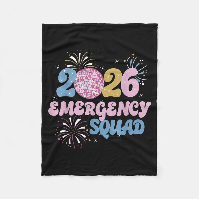 Manta Polar 2026 Emergency Squad Er Nurse Happy New Year Disco (Anverso)