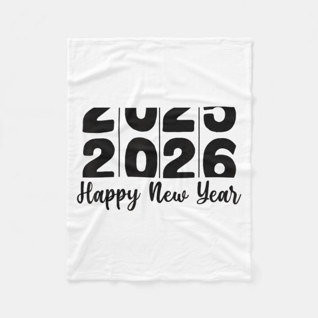 Manta Polar 2026 Happy New Year Bold Numbers Celebration Party (Anverso)