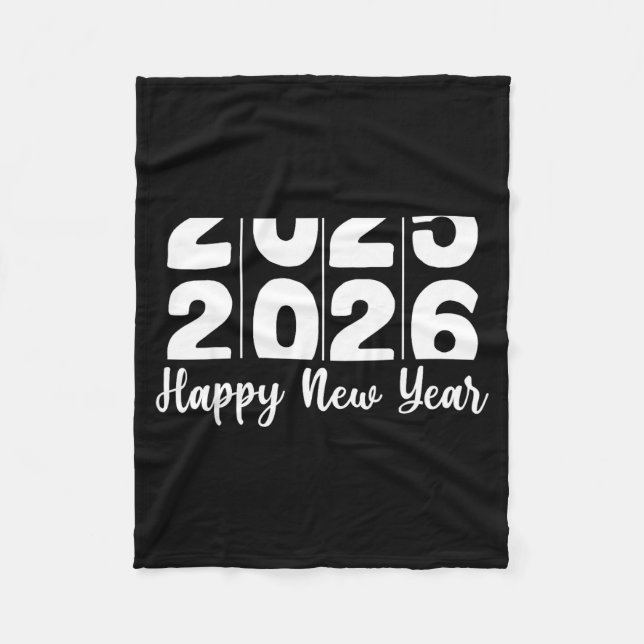 Manta Polar 2026 Happy New Year Bold Numbers Celebration Party (Anverso)