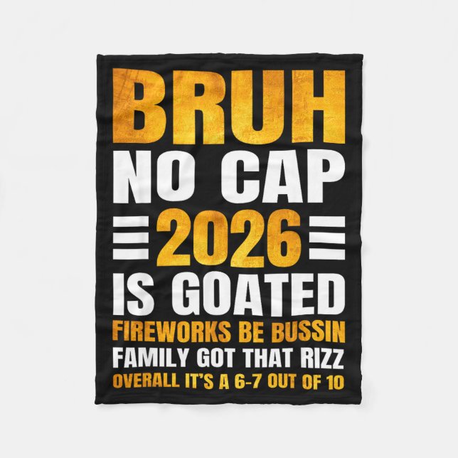 Manta Polar 2026 New Year's Bruh No Cap Countdown Bussin Funny (Anverso)