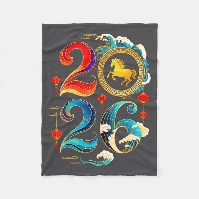 Manta Polar 2026 Year Of The Horse Lunar Chinese New Year 2026 (Anverso)