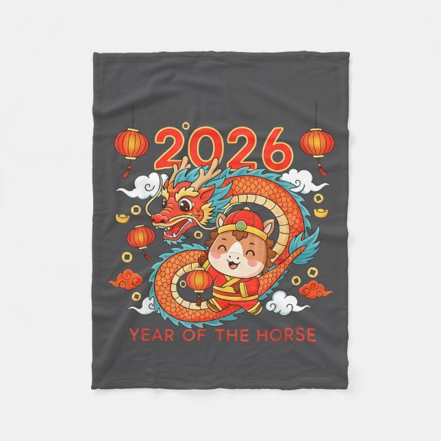 Manta Polar 2026 Year Of The Horse Lunar New Year Chinese  (Anverso)