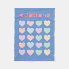 Manta Polar 20.º regalo de San Valentín y 39; 20.º regalo de c