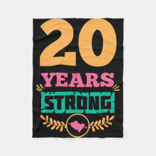 Manta Polar 20 Aniversario de la idea de regalo Veinte años de