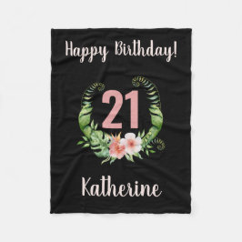 Manta Polar 21.º Nacimiento Nombre de Chica Negro