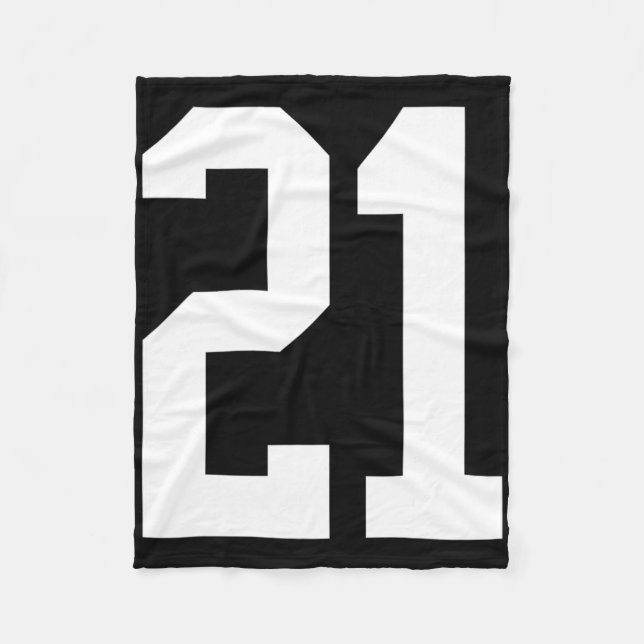 Manta Polar #21 Blanco Número 21 Cos de Halloween estilo Depor (Anverso)