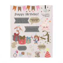 "21st birthday blanket. Woman"