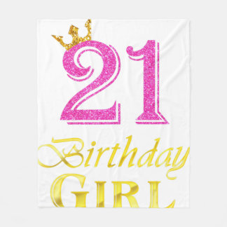 Manta Polar 21st Birthday Girl Princess Shirt 21 Years Old 21s