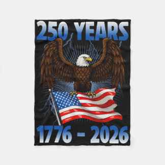 Manta Polar 250 años americanos 1776 2026 Águila de cumpleaños