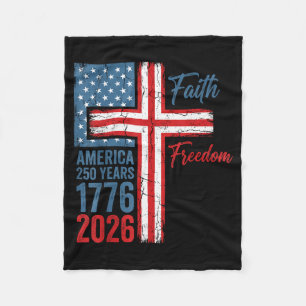 Manta Polar 250 años fe y libertad cristiana usa 250 aniversar