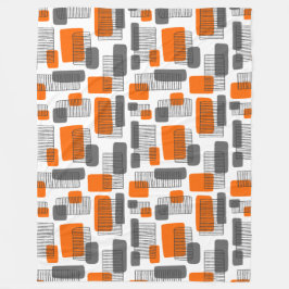 Manta Polar 251215 - Naranja y gris