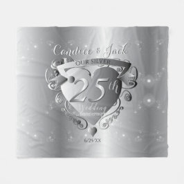 Manta Polar 25° Aniversario Boda Emblema del Corazón Silvestre