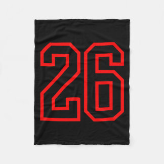 Manta Polar 26 Deporte Rojo Negro Número Plano Rendimiento