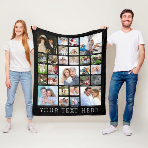 Manta Polar 27 títulos de Collage de fotos personalizados tu c