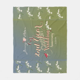 Manta Polar 2.º aniversario del Boda de algodón