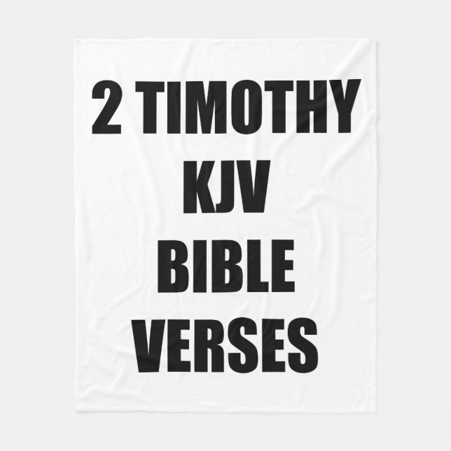 Manta Polar 2 Versos de la Biblia Timothy KJV (Anverso)