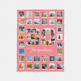 Manta Polar 30.º Collage de fotos Familiar de Cumpleaños 49 Fo