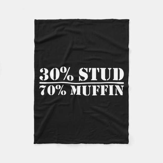 Manta Polar 30% Stud 70% Muffin Funny Father's Day Valentines  (Anverso)