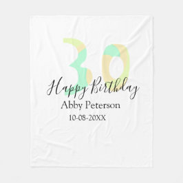 Manta Polar 30th birthday bold letter pastel yellow black retr