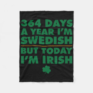 Manta Polar 364 Días Año Sueco Hoy Soy Irlandés San Patricio