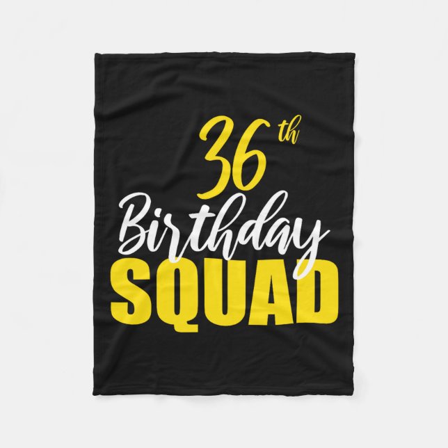 Manta Polar 36th Happy Birthday Squad Party Bday Family Group  (Anverso)