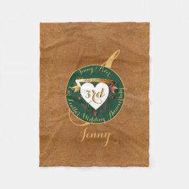 Manta Polar 3.ª imagen de cuero de aniversario Boda