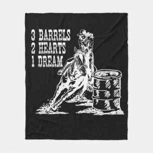 Manta Polar 3 barriles 2 corazones 1 Carreras de barril de sue