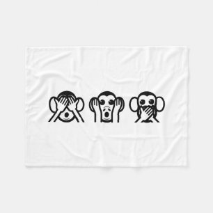 Manta Polar 3 Emoji de monos sabios